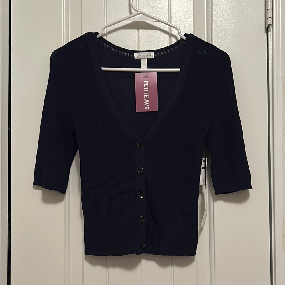 Leith Dark Blue Knit Cardigan